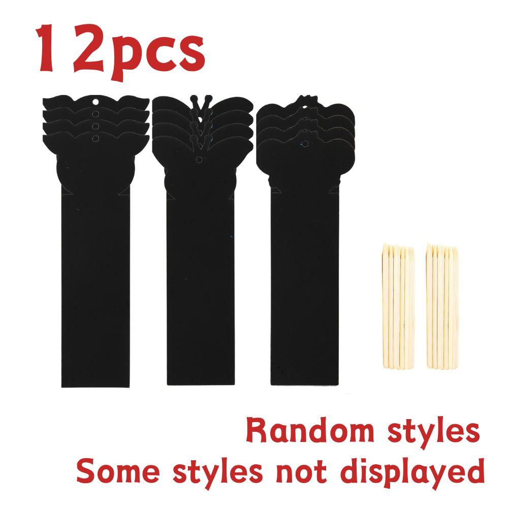 

12/24pcs Colorful Scratch Off Bookmarks Kit, Assorted Animal Shaped Rainbow DIY Craft Supplies, Party Gifts Decorations YMY