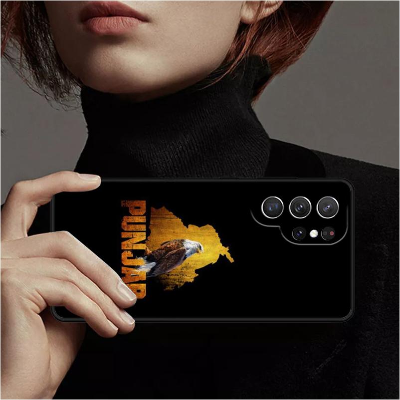 Punjab Karte Handyhülle Cover Coque Für Samsung Galaxy S24 Ultra 23 S22 Plus S21 FE S20 Note 10 Pro Note 20 lite