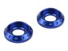 POSH FAITH Motorcycle Supplies NASA Washer Blue 2 Pieces M6