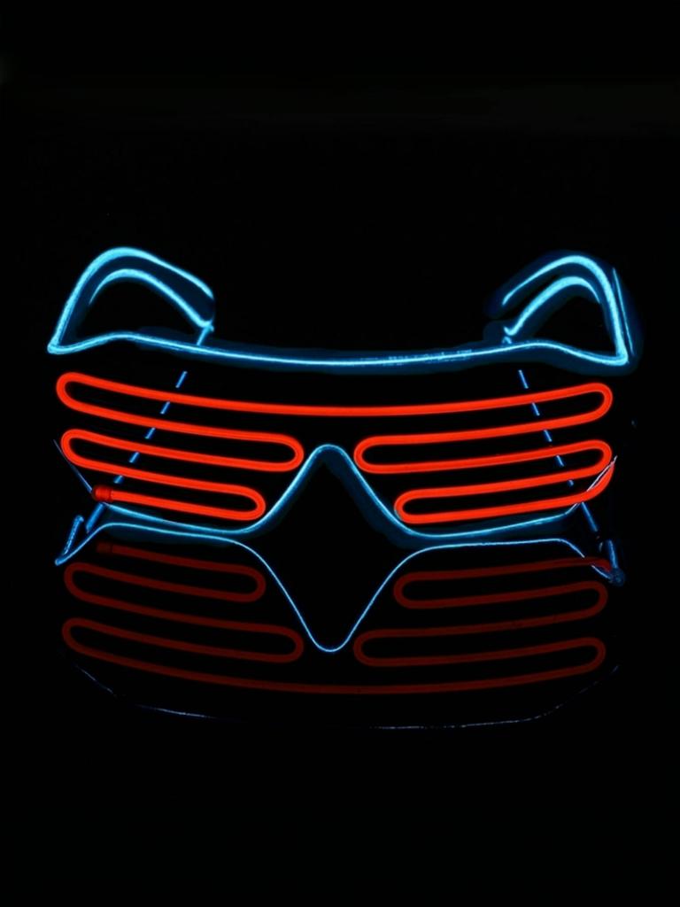 LED luminous glasses bar disco blinds atmosphere props party Cyberpunk sci-fi technology EL glasses glow (without batteries)