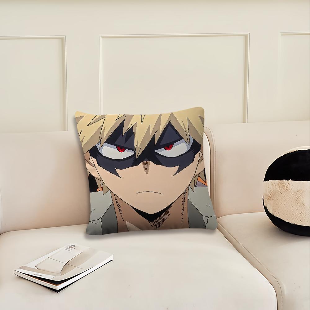 Anime M-My H-Hero Academia Katsuki Bakugo Cushion Cover Living Room Headboard Office Bedroom Cushion Sofa Nap Time Pillow Case