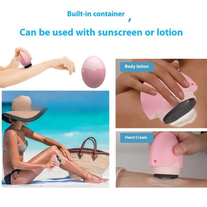 Aplicator cu role din silicon reutilizabil – Bilă de masaj detașabilă pentru creme și seruri, Instrument hipoalergenic pentru îngrijirea pielii