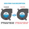 WINSINN 50mm 5015 Üfleyici Fan 5V 6000RPM, 3D Yazıcı 5 Volt Fanlar Üfleyici Türbin Turbo Hidrolik Rulmanlı, 50mmx15mm Fırçasız Yüksek RPM Soğutma Üfleyici