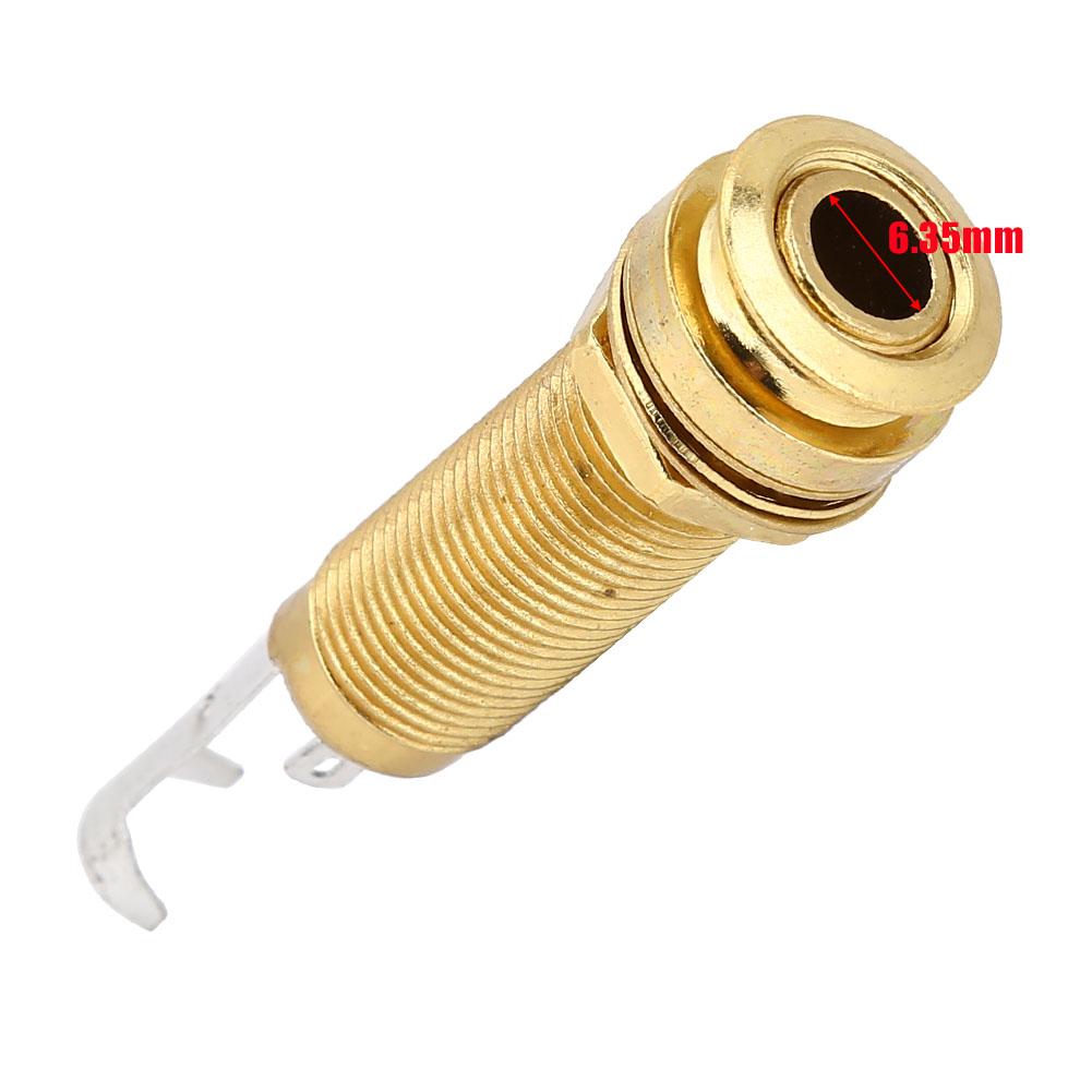 1Celsius4inch Cylinder   Threaded End Pin Output   Socket for Electric Guitar Bass (Gold)