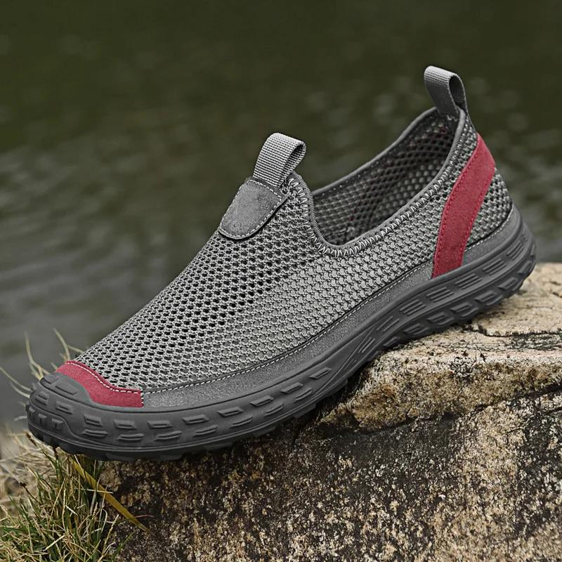 Fashion Summer Mesh Men Casual Shoes Outdoor Water Sneakers Men Trainers Non-slip Climbing Hiking Shoes Breathable Men's Treking Shoe