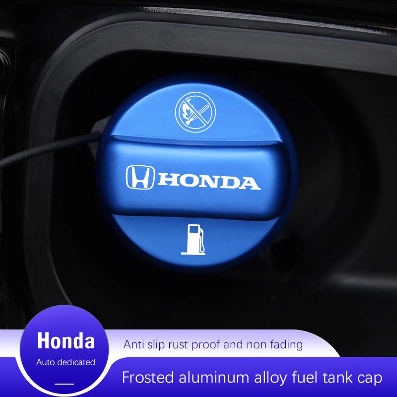 TQDX8 Car Fuel Tank Cap Cover Frosted Aluminum Alloy Lid Auto Accessories For Honda Civic Accord Fit Jazz Pilot CRV Odyssey Passport