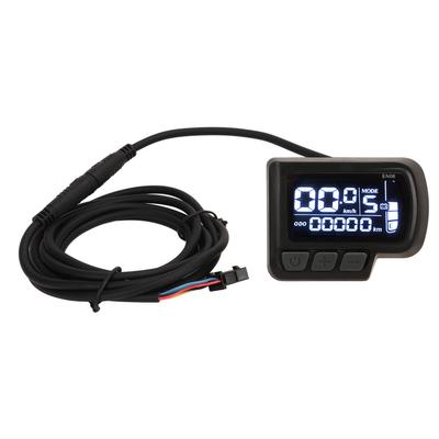 Electric Bike LCD Display Meter Mountain Bike Display Meter Control Panel with Waterproof Cable 5