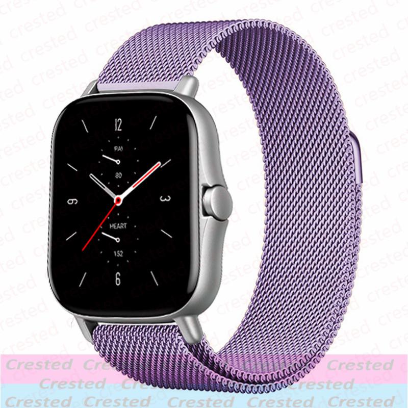 Milanese Loop Band For Amazfit GTS/2/2e/3/4/GTS2 Mini/GTR/47mm/GTR2/3/4/5/Pro Stratos Bracelet Amazfit Bip 6 5 20mm/22mm Strap