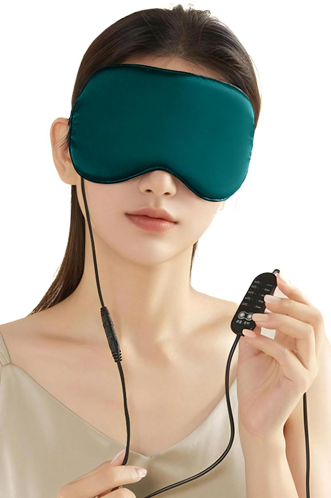 violeta Eye Soft to the Easy to Washable Temperature Relax Sleep Mask, Hot, Silk-like, Touch, Reusable, Timer, USB, Blackout, Use, Lightweight, Cover,