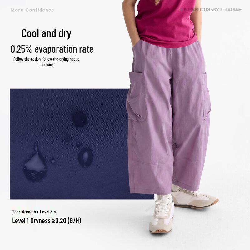 Gulu Diary Girls' Summer Cropped Cargo Pants