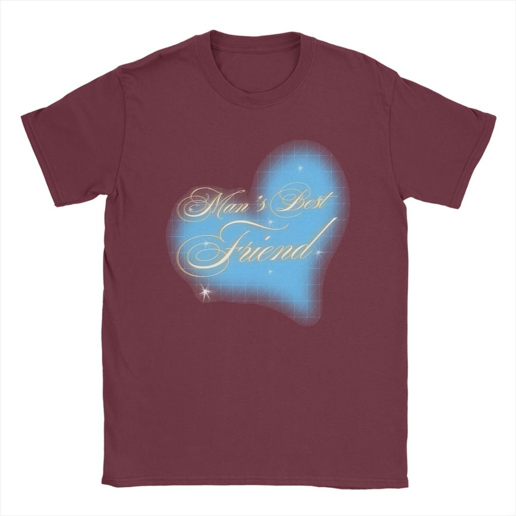 T-shirt da uomo L'amico migliore dell'uomo Sabrina Carpenter Divertente 100% Cotone T-shirt Manica Corta T-shirt Girocollo Top Taglie Forti