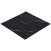 4Pcs Thickened PVC Floor Tile Stickers 30x30cm Waterproof Self Adhesive Wall Floor Decals for Kitchen Bathroom Home Decoration Black