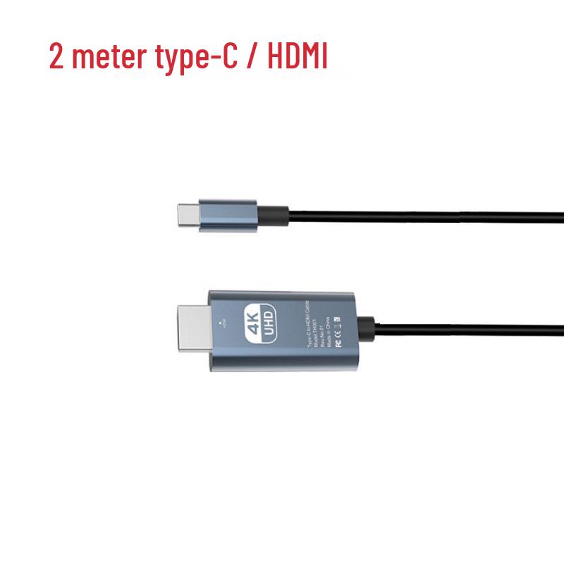 2m Type-C To HDMI 4K Projection Cable for Mobile To Monitor Connection