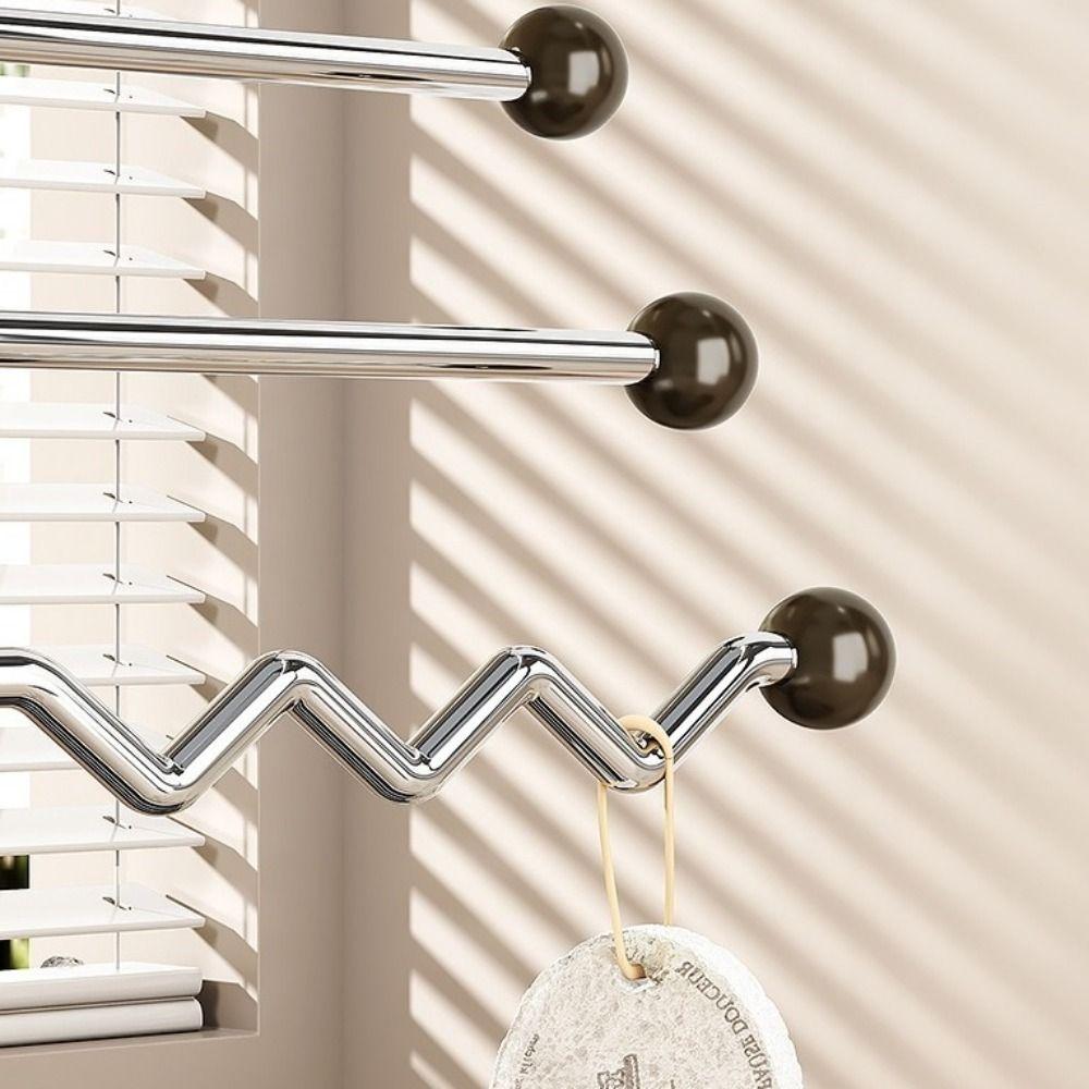 Anti-rust Sponge Dishcloth Towel Holder Stainless Steel Jewelry Storage Rack Hanging Organizer