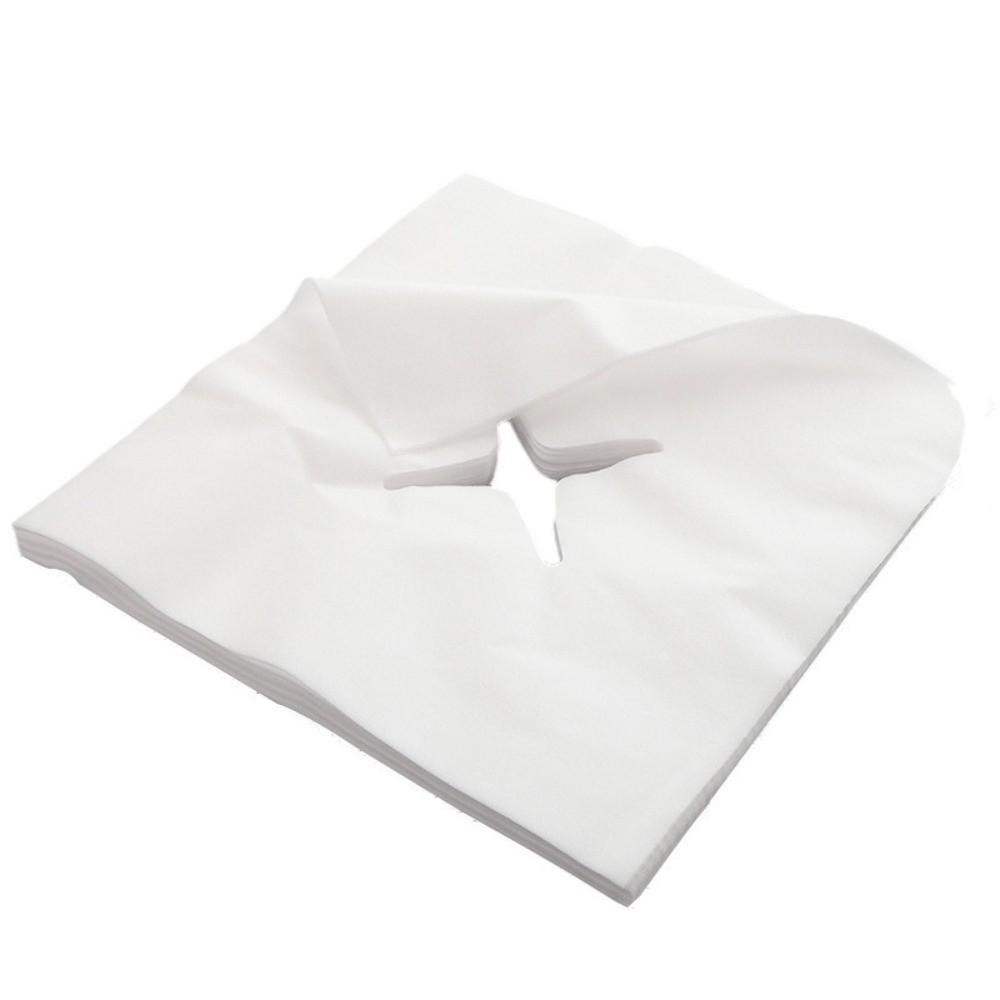 100PCS Non-woven Fabric Cross Hole Face Towel Dustproof Beauty Salon Face Towel  Beauty Bed