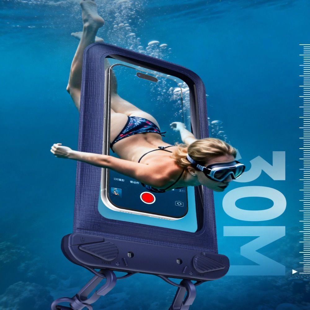 With Hang Rope Waterproof Phone Case 7.5 Inch Phone Waterproof Pouch Touch Screen Case  Swimming