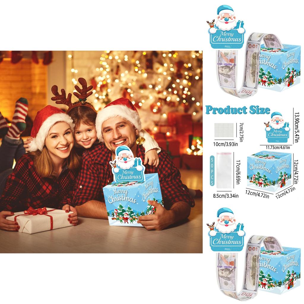 Christmas Celebration Gift Box With Santa Theme For Party Decorations And Gifting