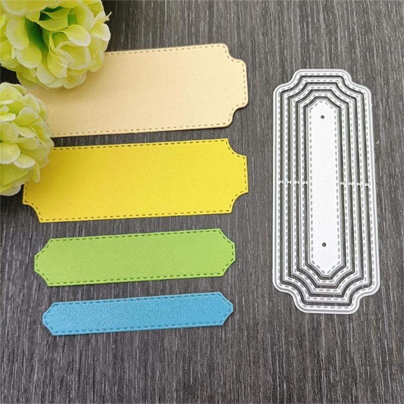 Metal Cutting Dies Label Frame Card Embossing DIY Photo Album Template Mold