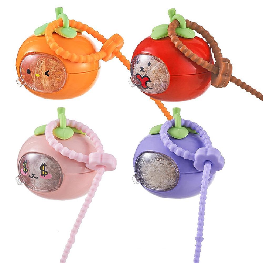 4Pcs Portable Pet Hair Keychain Transparent Dog Fur Storage Pendant  for Dog Cat Hair and Ashes