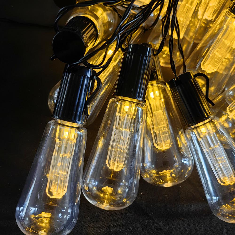 Solar Powered LED String Lights Highlight Outdoor Shatterproof Big Bulbs Garden Holiday Decor Waterproof Lights Camping Light