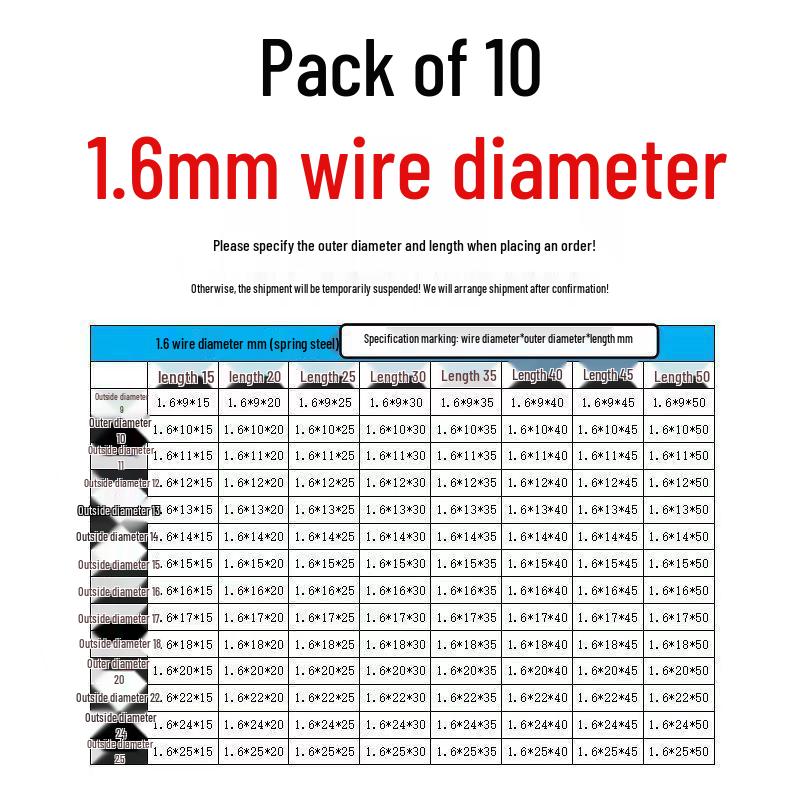 Sprężyna ściskana ze stali nierdzewnej 304 o wysokiej sprężystości