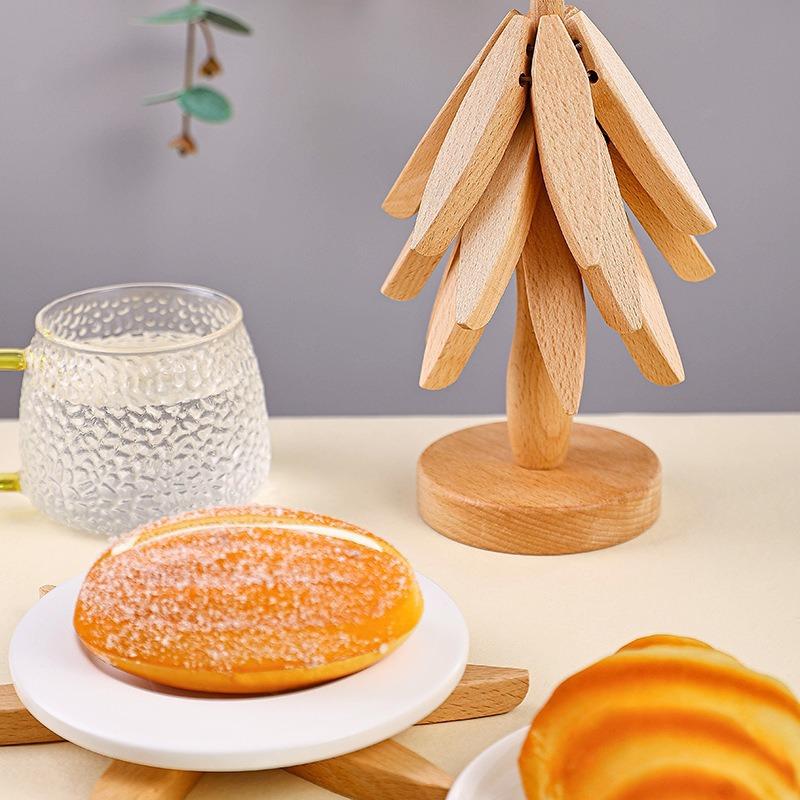 Black Walnut Thermal Insulation Pad, A Tree Coaster, Creative Household Anti-scalding Placemat, Log Tea Tray, Cute Desktop Ornament