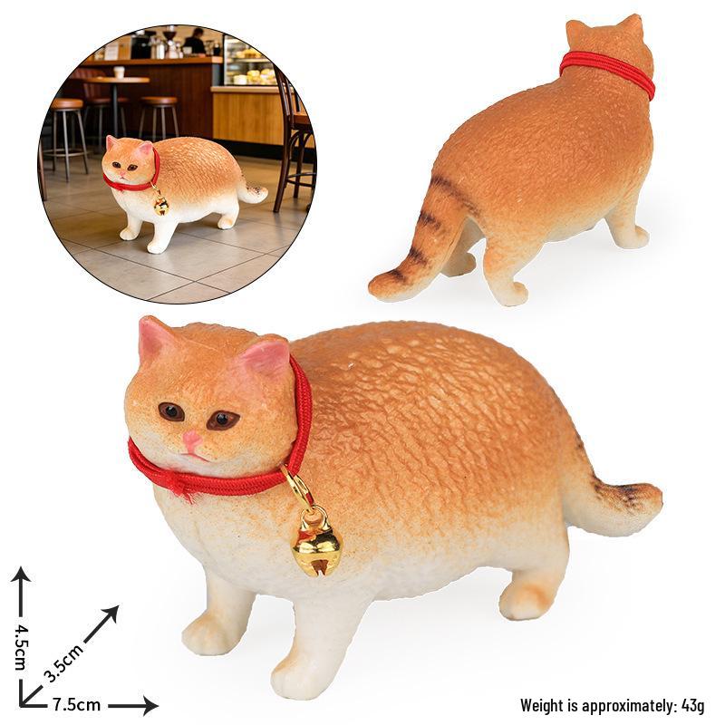 Children's Realistic Plush Cat Models: Bell, Fat, Orange, Farm, Hairless & Blue Cat - Cat Story Series