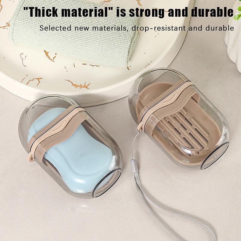 1Pc Travel Soap Box Portable Soap Dishes Sealed Drainage Soap Case Waterproof Soap Organizer Tray Leak Proof Soap Organizer