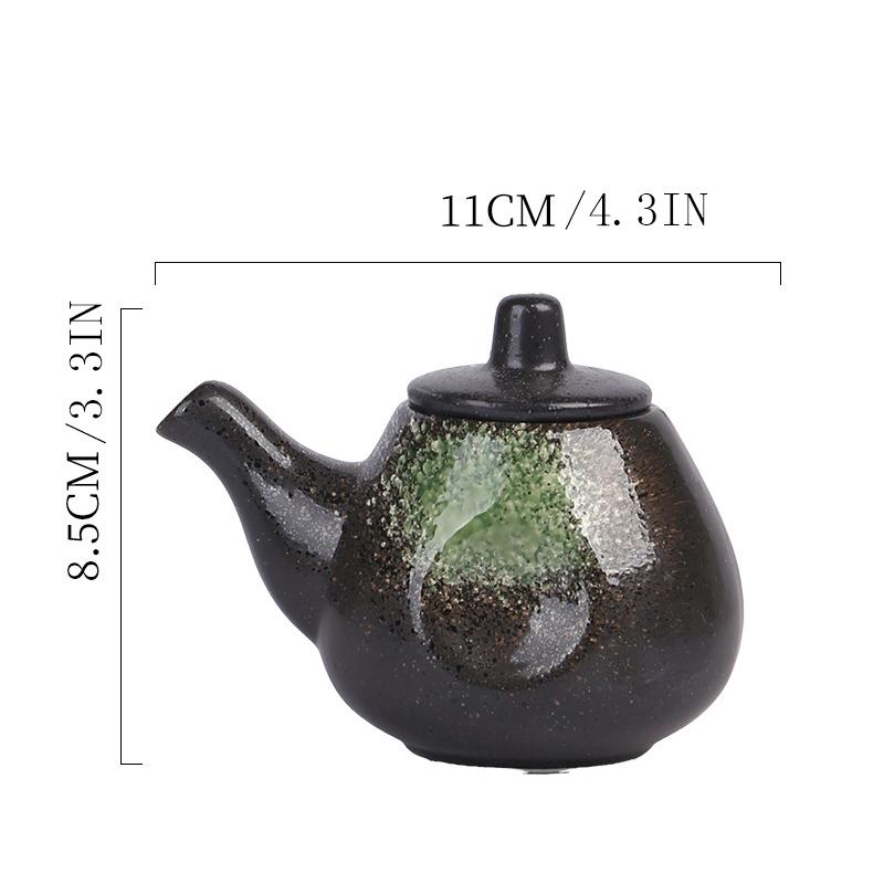 200ml Japanischer Stil Gewürzflasche Keramik Öl Olivenöl Spender Sojasauce Topf Essig Küche Gewürzdosen Soßenbehälter