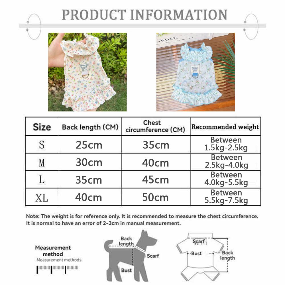 Dünnes Atmungsaktives Kleines Hunde-Prinzessinnenkleid Kühle Sommer-Frühlings-Niedliche Mittlere Katze Neckholder-Rock Atmungsaktives Hunde-Kleid Kleidung