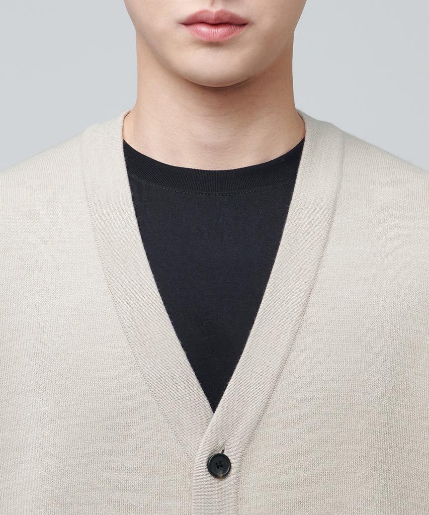Musinsa Standard Minimalist Cardigan [Oatmeal]
