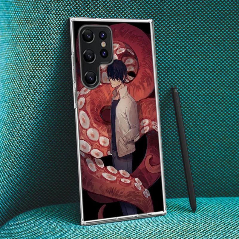 Chainsaw Man Yoshida Capa Phone Case For Samsung S26 Ultra S25 Edge Galaxy S23 S21 S20 S24 FE S22 S10 Plus Cover Clear TPU Shell