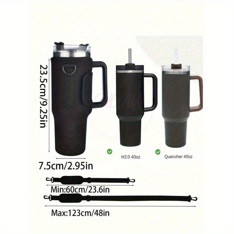 1Pc 40oz Tumbler Case, Cup Cover/Storage/Organization, Diving Material Cup Cover, Car Handle Cup Protective Cover, Diagonal Strap Adjustable Strap