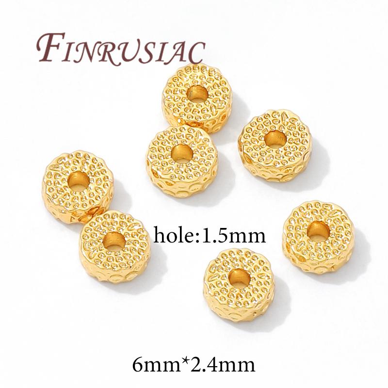 Separators For Beads 18K Gold Plated Brass Spacer Beads,Necklace Accessories,Bracelets Beads,DIY Jewelry Making Supplies
