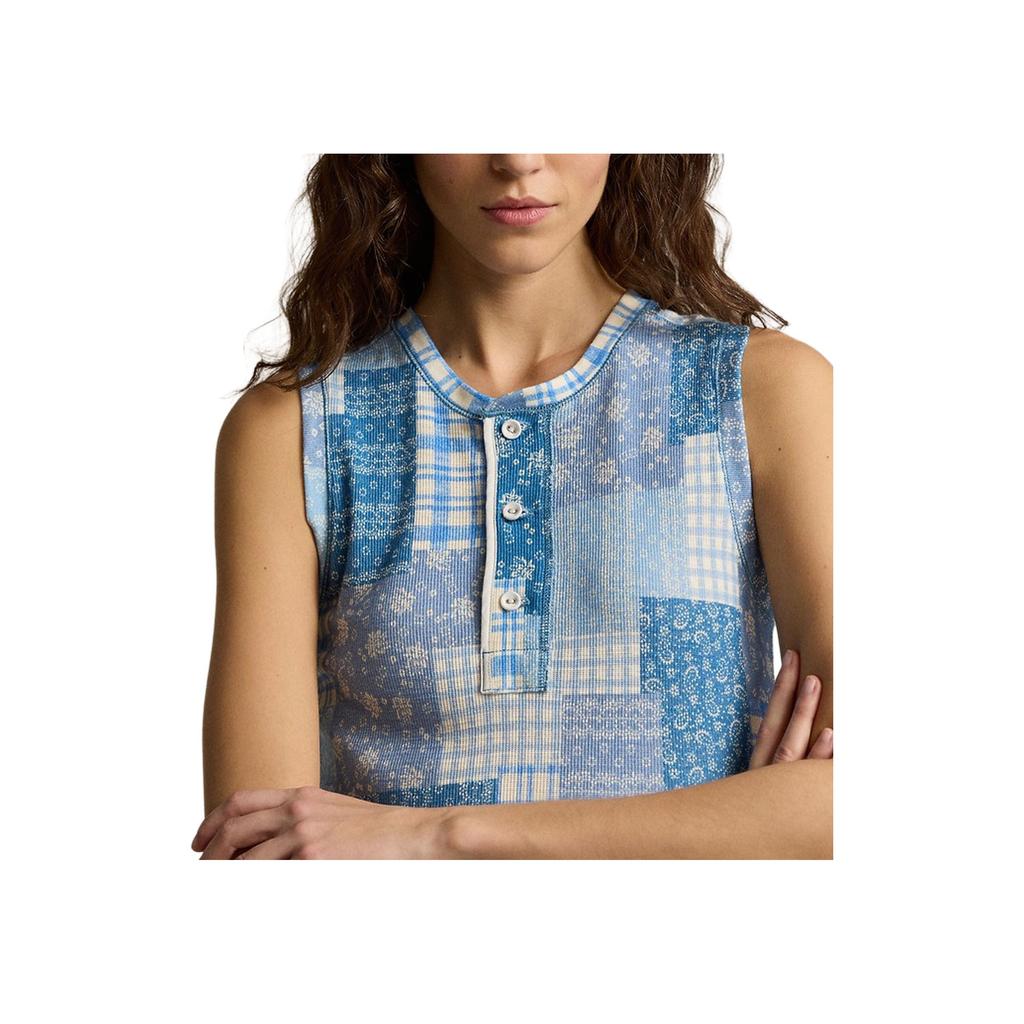 Polo Ralph Lauren SS24 Patchwork A-Line Sleeveless Dress Women Dresses Multicolor WMPODRSNFA20665-400