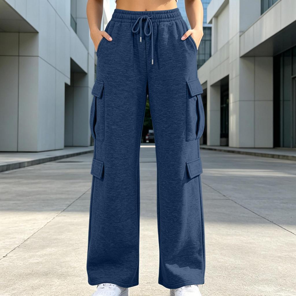 Women's High Waist Casual Joggers with Pockets Color Athletic Pants