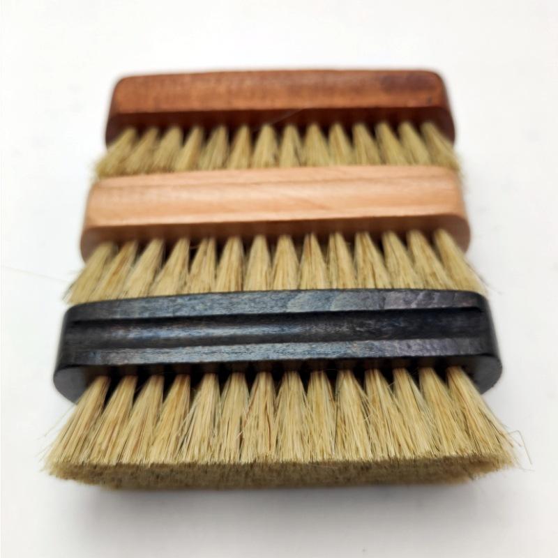 Buchenbürste mit Schweinehaar, Buchenbürstenbrett, zweifarbig optional, Ölpolitur und Ascheentfernung, Multifunktionsfunktion, Schuhe und Kleidung bürsten