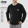 JEEP SPIRIT Men's Henley Long Sleeve Antimicrobial T-Shirt
