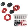 141/202pcs 4-36mm Flat Washer Red Steel Paper Fiber Insulation Washer O-Ring Flat Ring Seal Fastener Spacer Tools Set