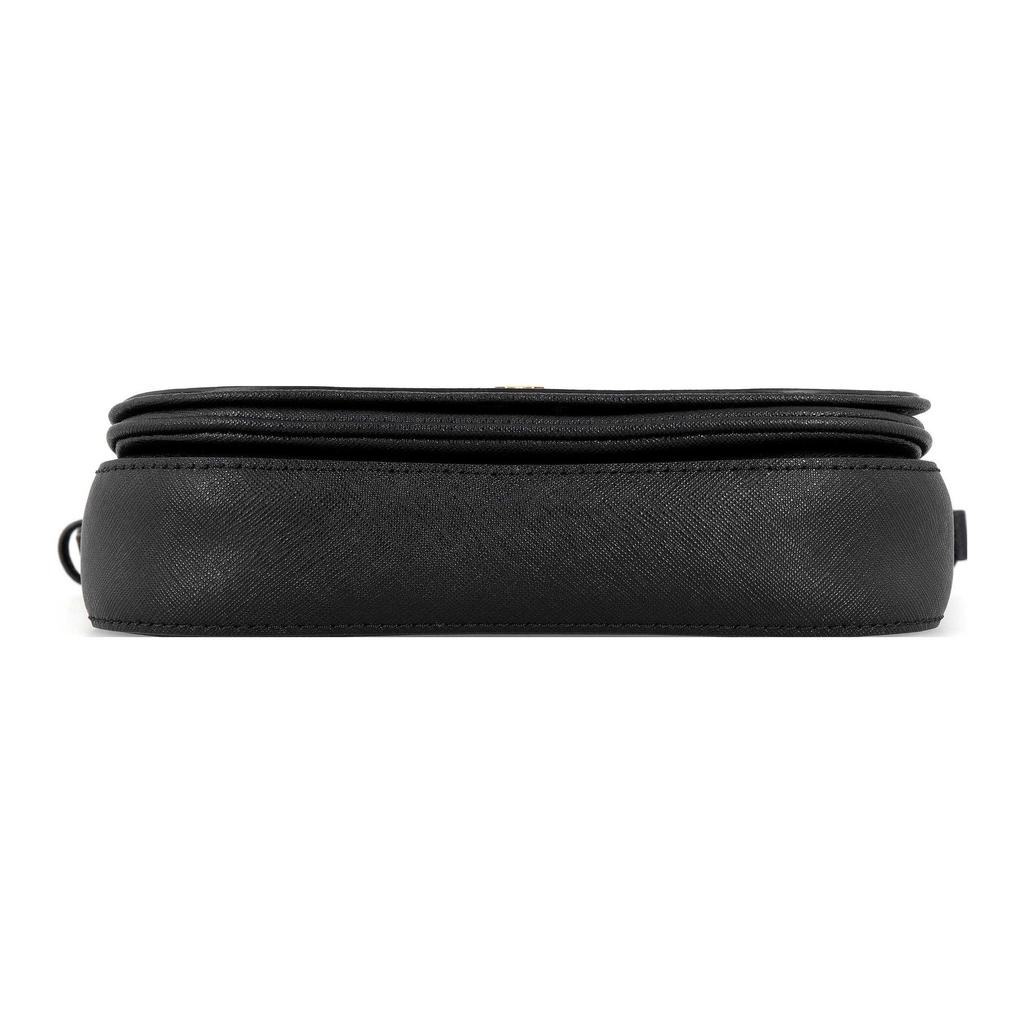 Tory Burch Emerson Metal Logo Adjustable Strap Leather Crossbody Shoulder Bag Women Bags Black 134839-001