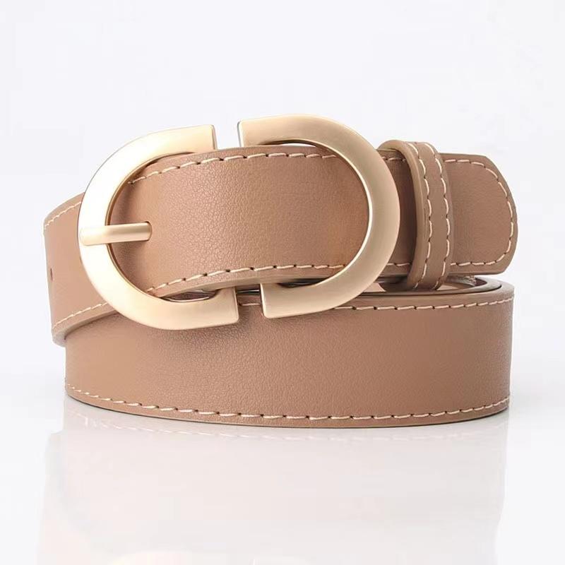 Available Double D-clip Women Fashion Slim Waist Belt Ladies Skirt Decoration Jeans Belt Pu Leather Personalized Style