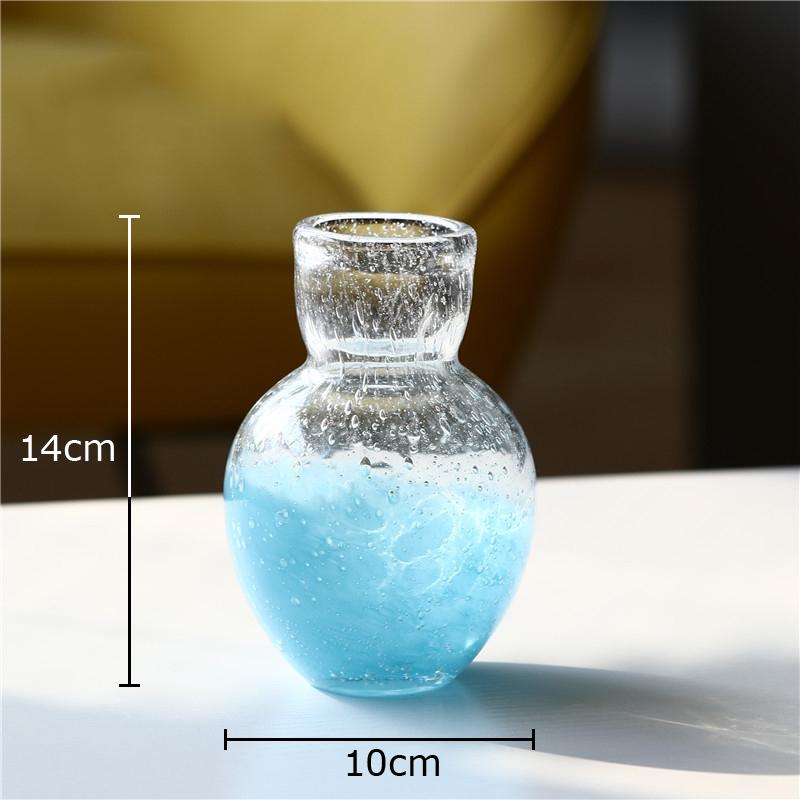 

Lovely Colorful Bubble Glass Vase Small Flower Pots Table Decoration Flower Arrangement Floral Vases Room Aesthetic Decor синий