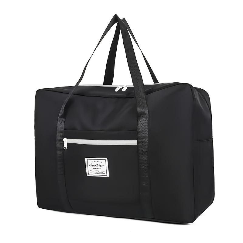 

1pc Black Storage Bag, Large-Capacity Heavy-Duty, Multi-Purpose Travel Gym Clothes Organizer, Portable Single-Shoulder Carry