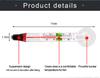 Glass Tube Aquarium Fish Thermometer Temperature Submersible Suction Tanks Decor