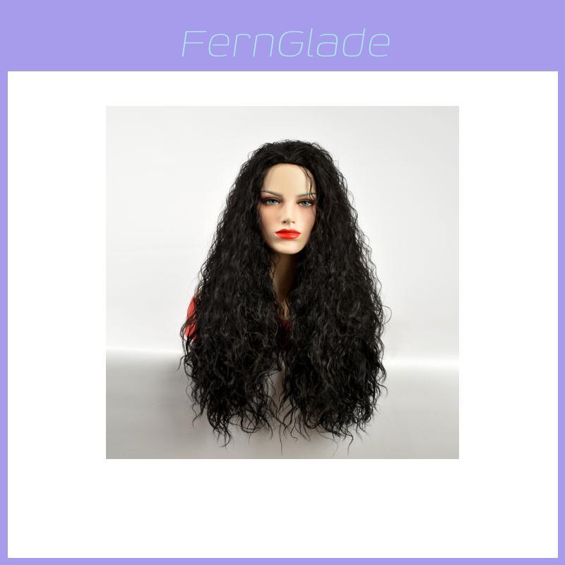 Luxurious Moana Long Messy Afro Kinky Curly Black Wig For Party Cosplay Costume