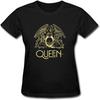 Queen Band Music Rock Logo Women's T Shirts, Black
