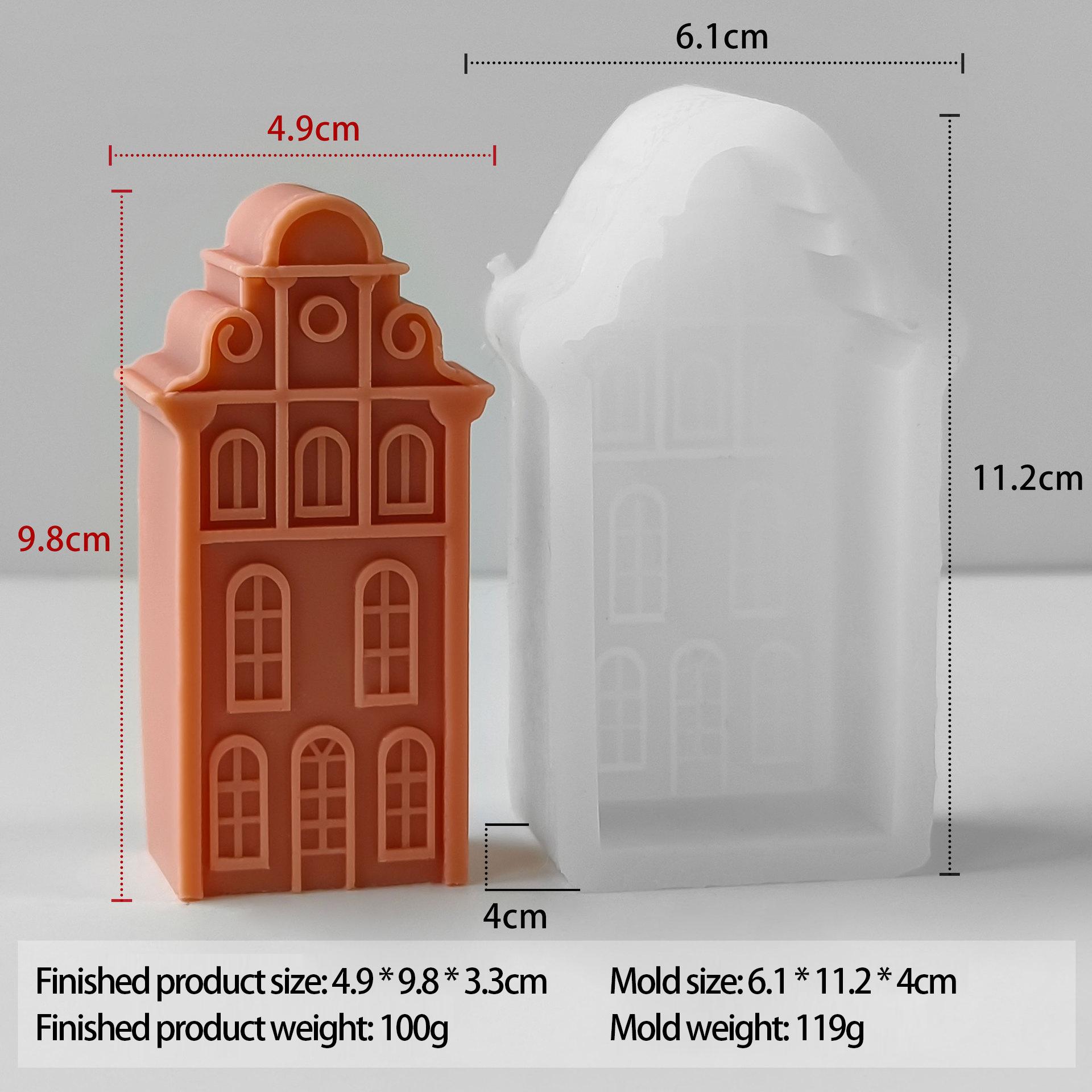 

1 шт. Дом Гипсовый Орнамент Силиконовая Форма Сделай Сам Дом Форма для Капельницы Свечей