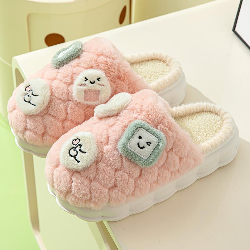 Хлопковые тапочки с липучками из хлопка женские домашние теплые удобные милые парные — фото 8