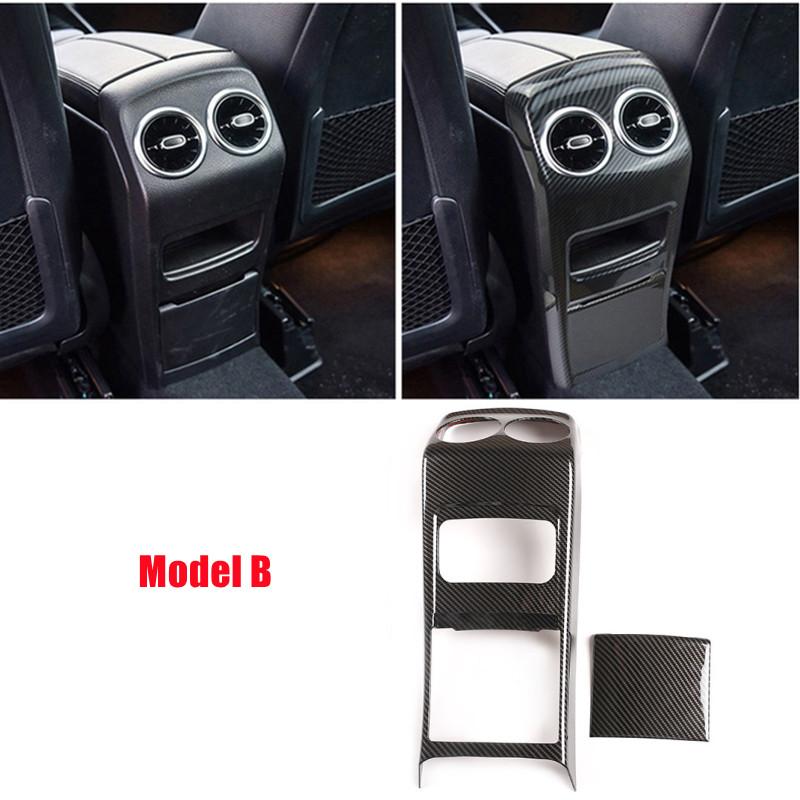 

Углеродное волокно стиль автомобиля задняя крышка кондиционера наклейка подходит для Mercedes Benz B Class W247 GLB X247 GLA H247 Model B