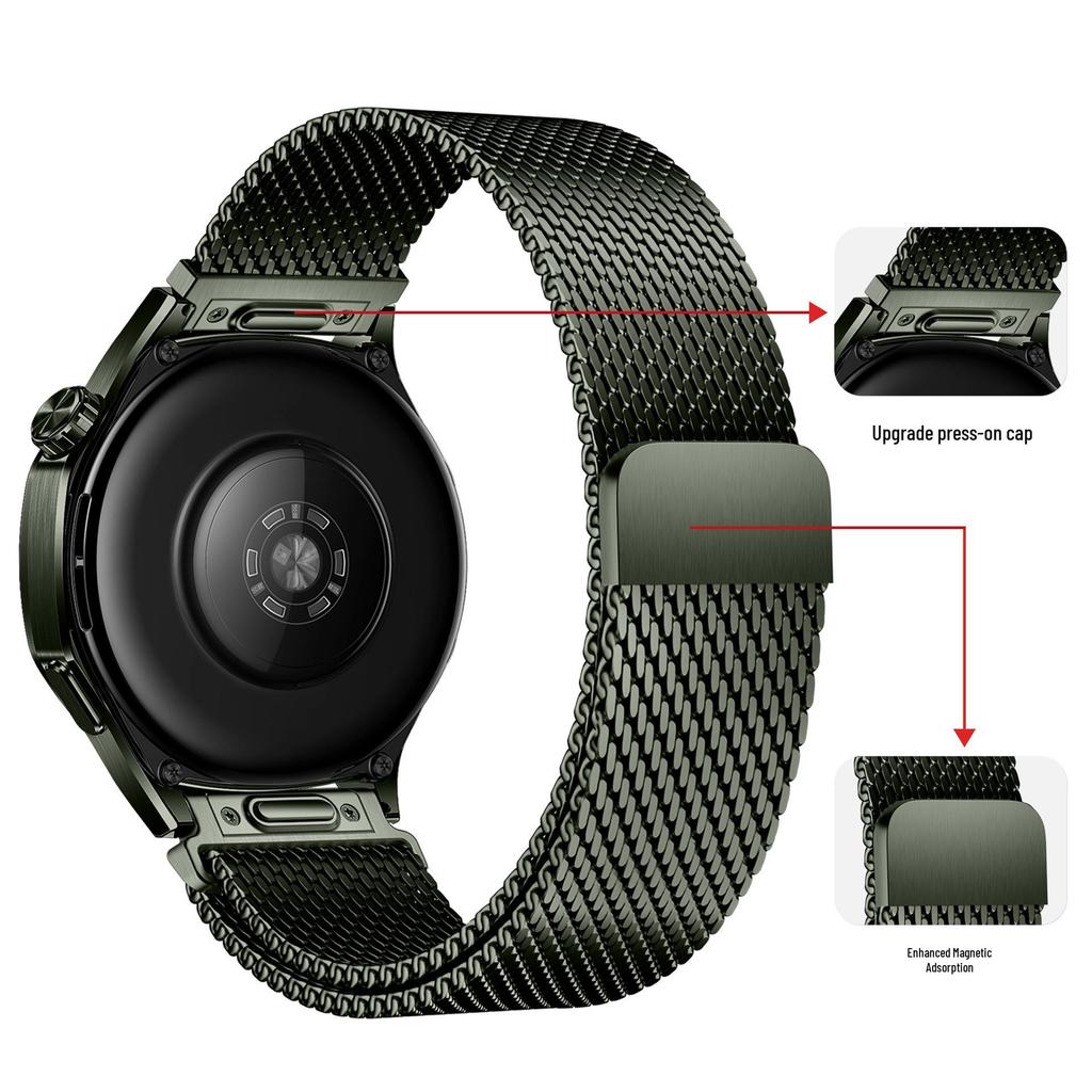 Huawei GT6/Watch 5 Press-Type Milanese Mesh Strap - Upgrade Version